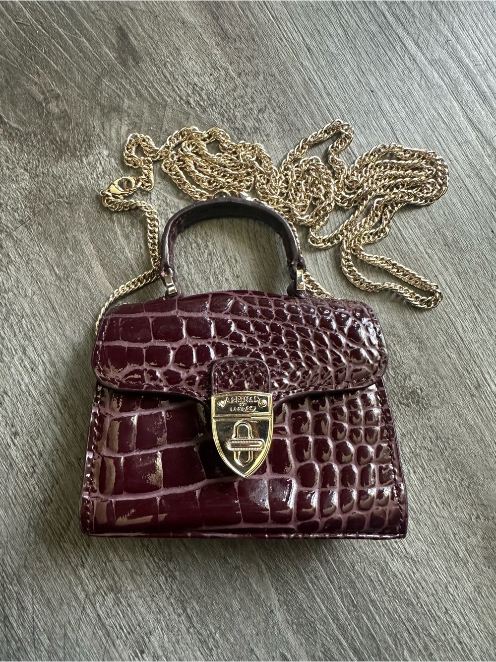 Aspinal of London leather nano mini bag Kate Middleton look